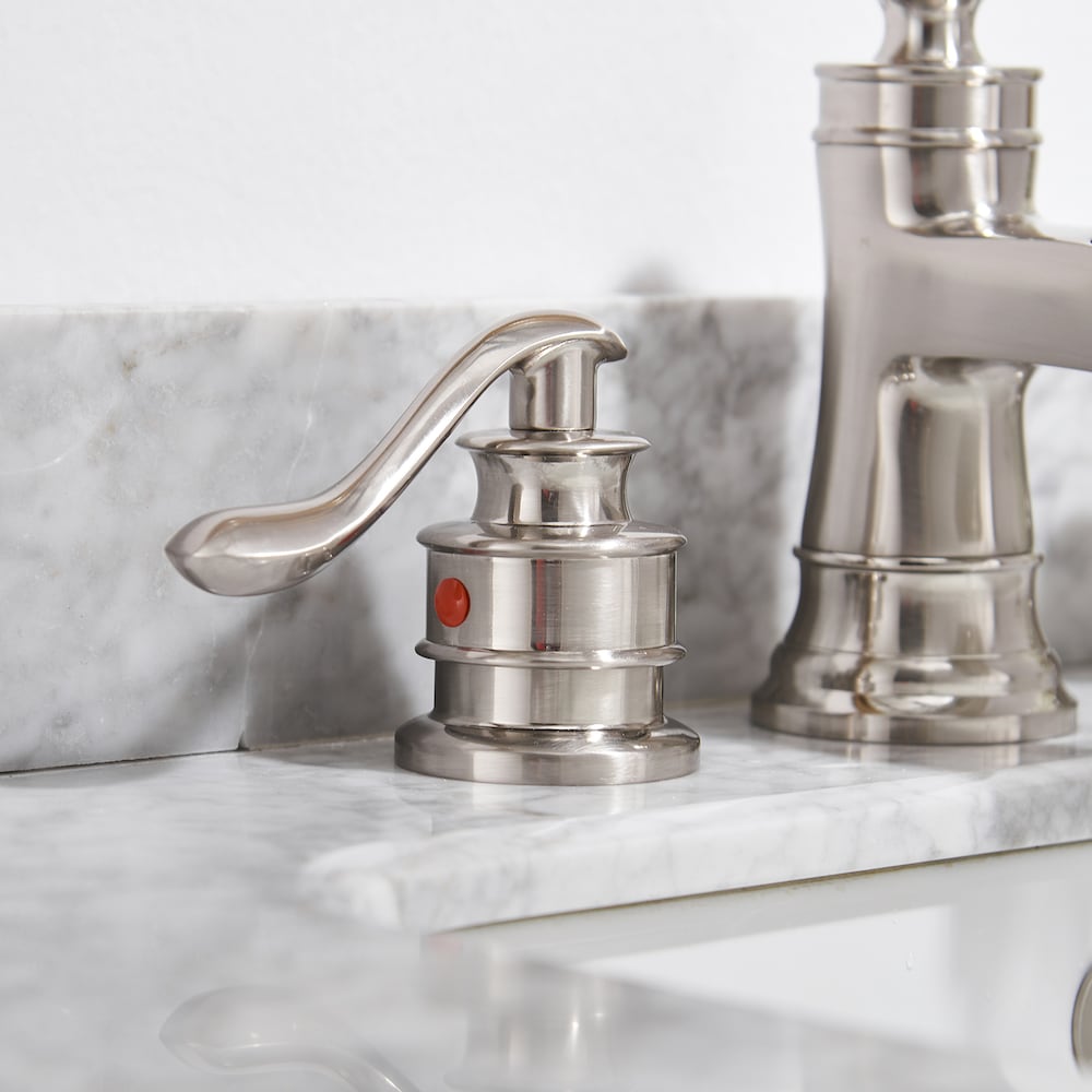 BZ9 Widespread Bathroom Sink Faucet with Two Handles in Brushed Nickel