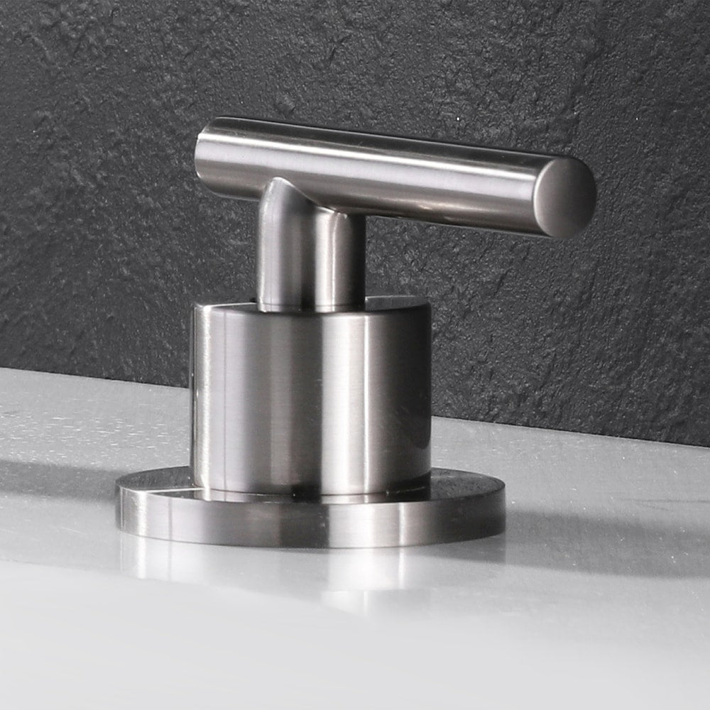 SZ1 Widespread Bathroom Sink Faucet with Two Handles in Brushed Nickel