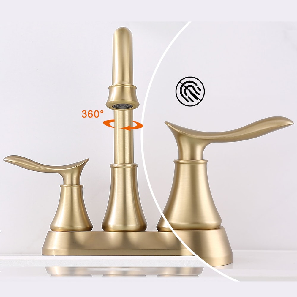 DZ1 4-inch Centreset Bathroom Sink Faucet in Brushed Gold