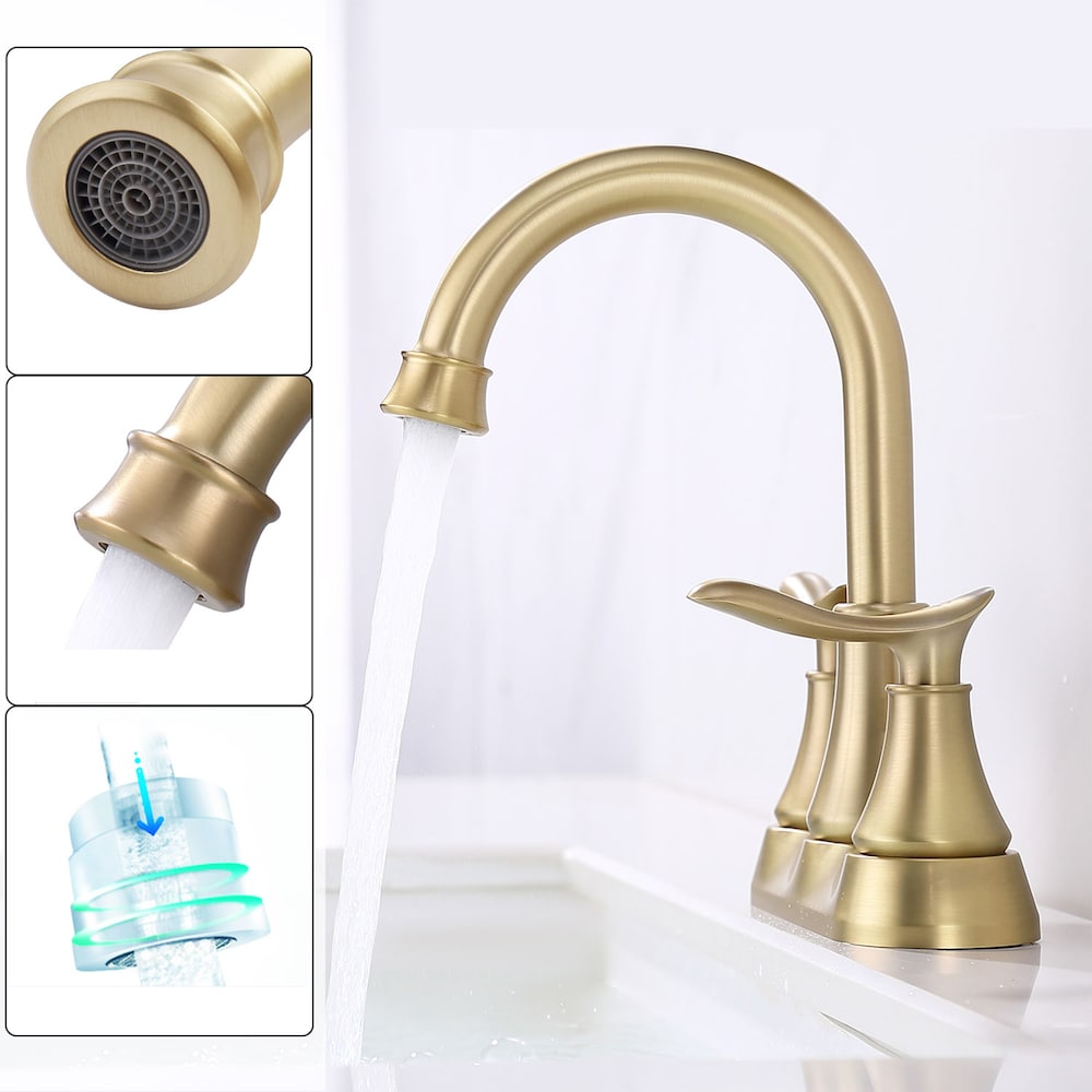 DZ1 4-inch Centreset Bathroom Sink Faucet in Brushed Gold