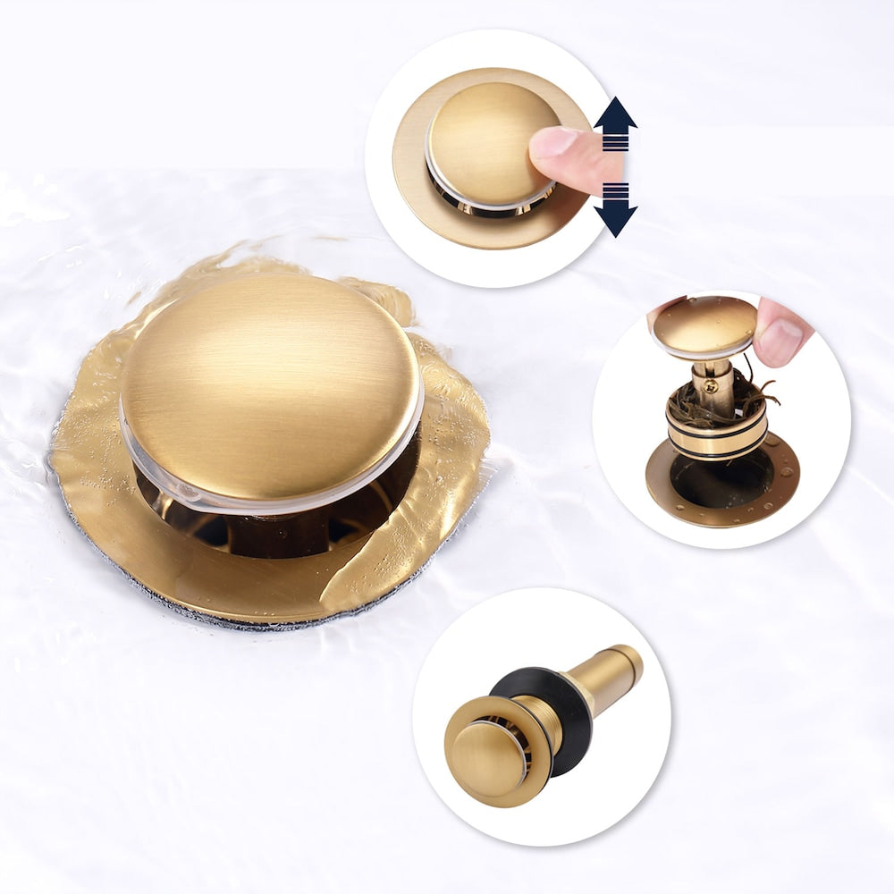 DZ1 4-inch Centreset Bathroom Sink Faucet in Brushed Gold