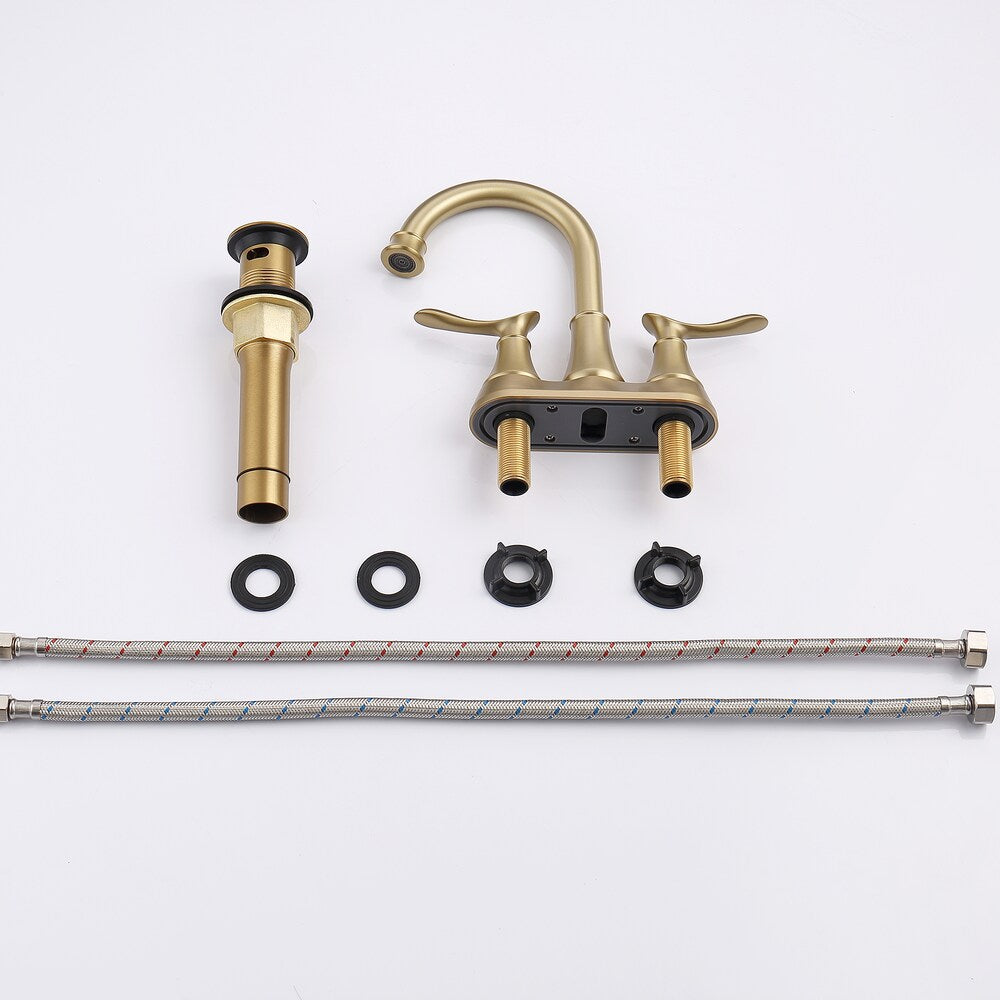 DZ1 4-inch Centreset Bathroom Sink Faucet in Brushed Gold