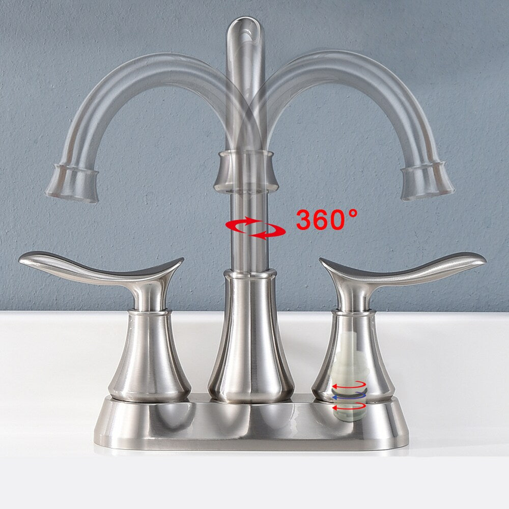 DZ1 4-inch Centreset Bathroom Sink Faucet in Brushed Nickel