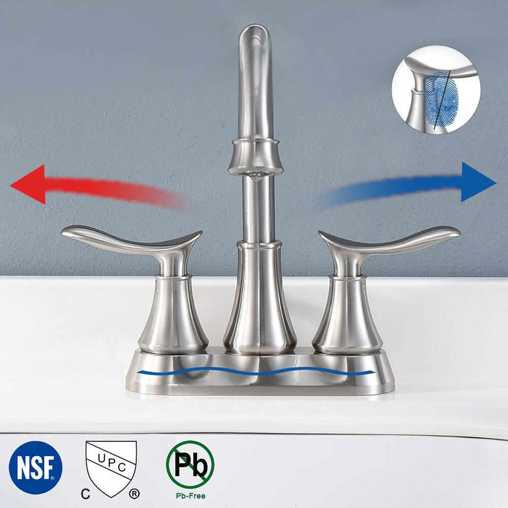 DZ1 4-inch Centreset Bathroom Sink Faucet in Brushed Nickel