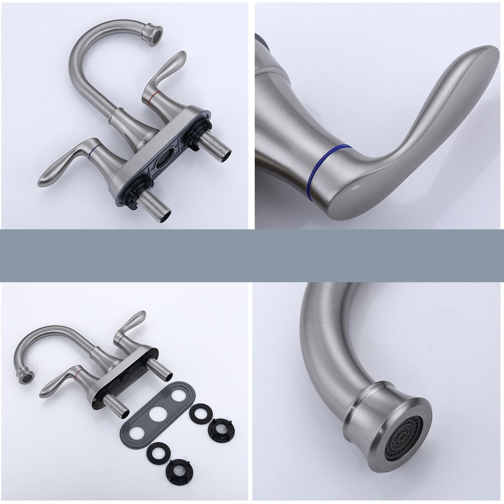 DZ3 4-inch Centreset Bathroom Sink Faucet in Brushed Nickel