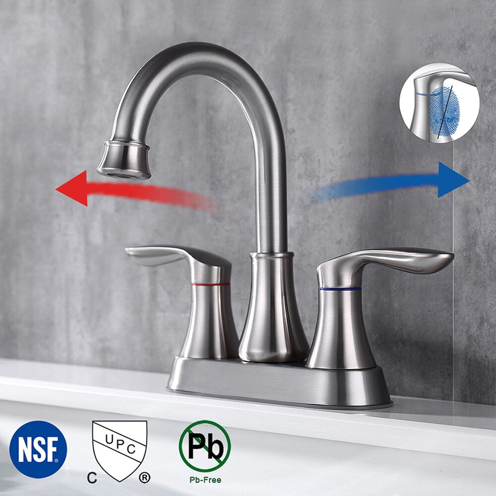 DZ3 4-inch Centreset Bathroom Sink Faucet in Brushed Nickel