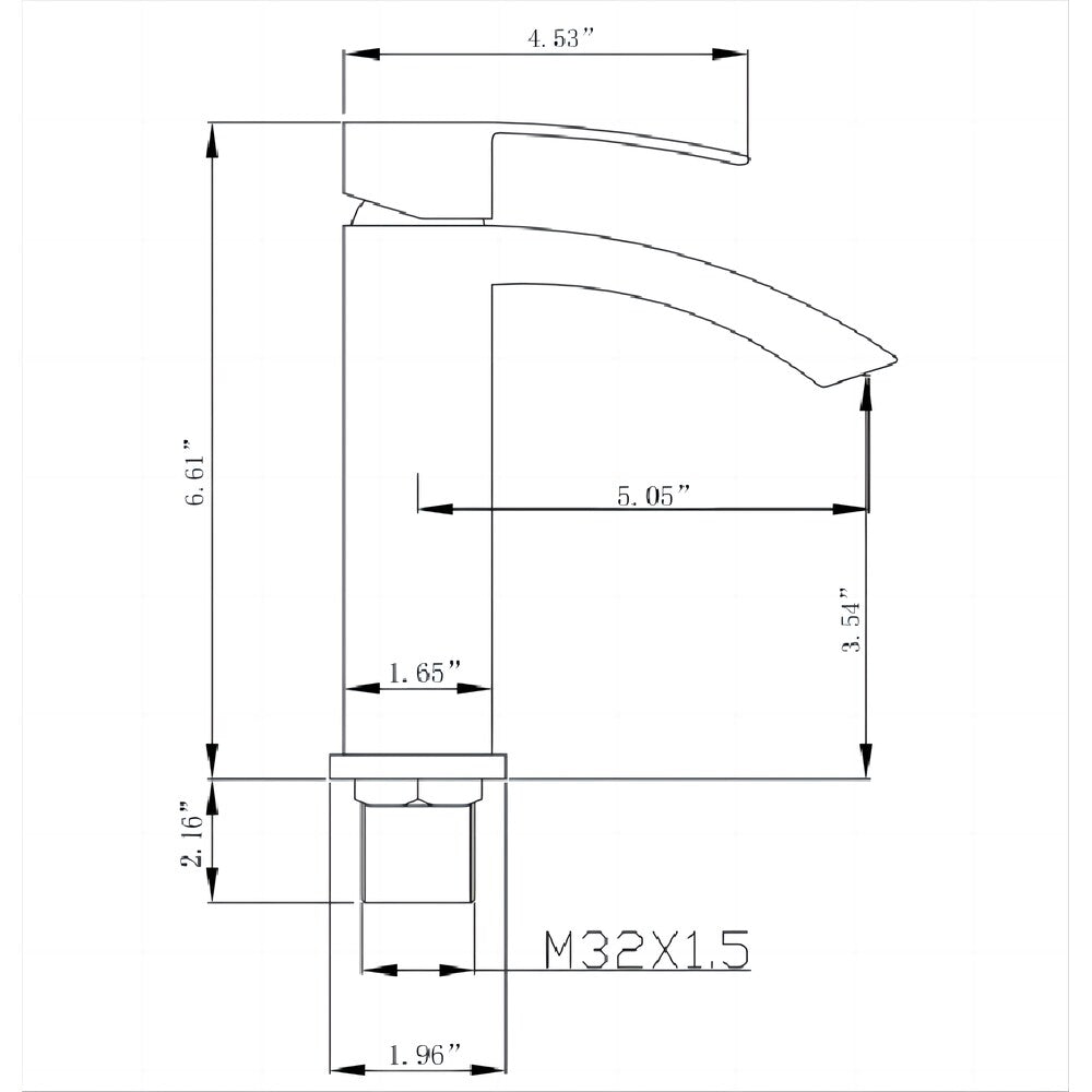 Aries Single Hole Bathroom Sink Faucet in Brushed Nickel
