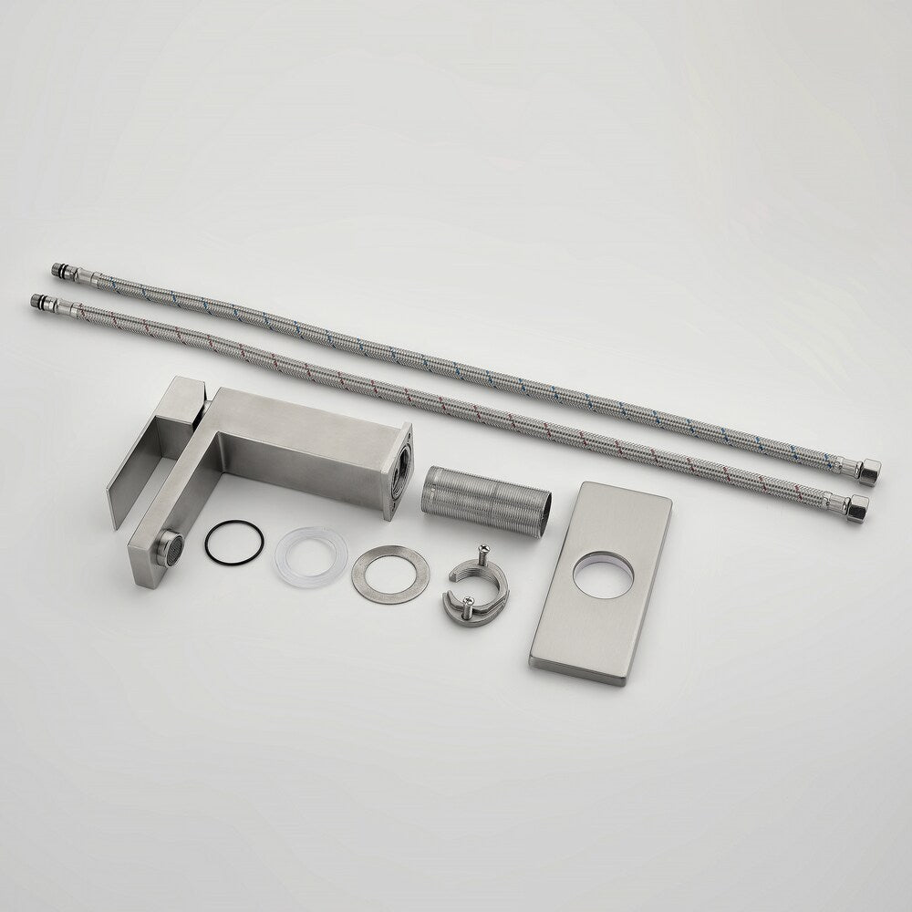 Libra Single Hole Bathroom Sink Faucet in Brushed Nickel