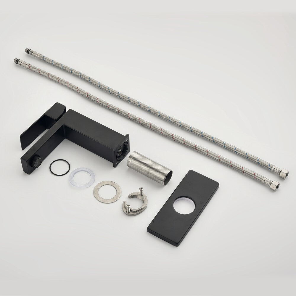 Libra Single Hole Bathroom Sink Faucet in Matte Black