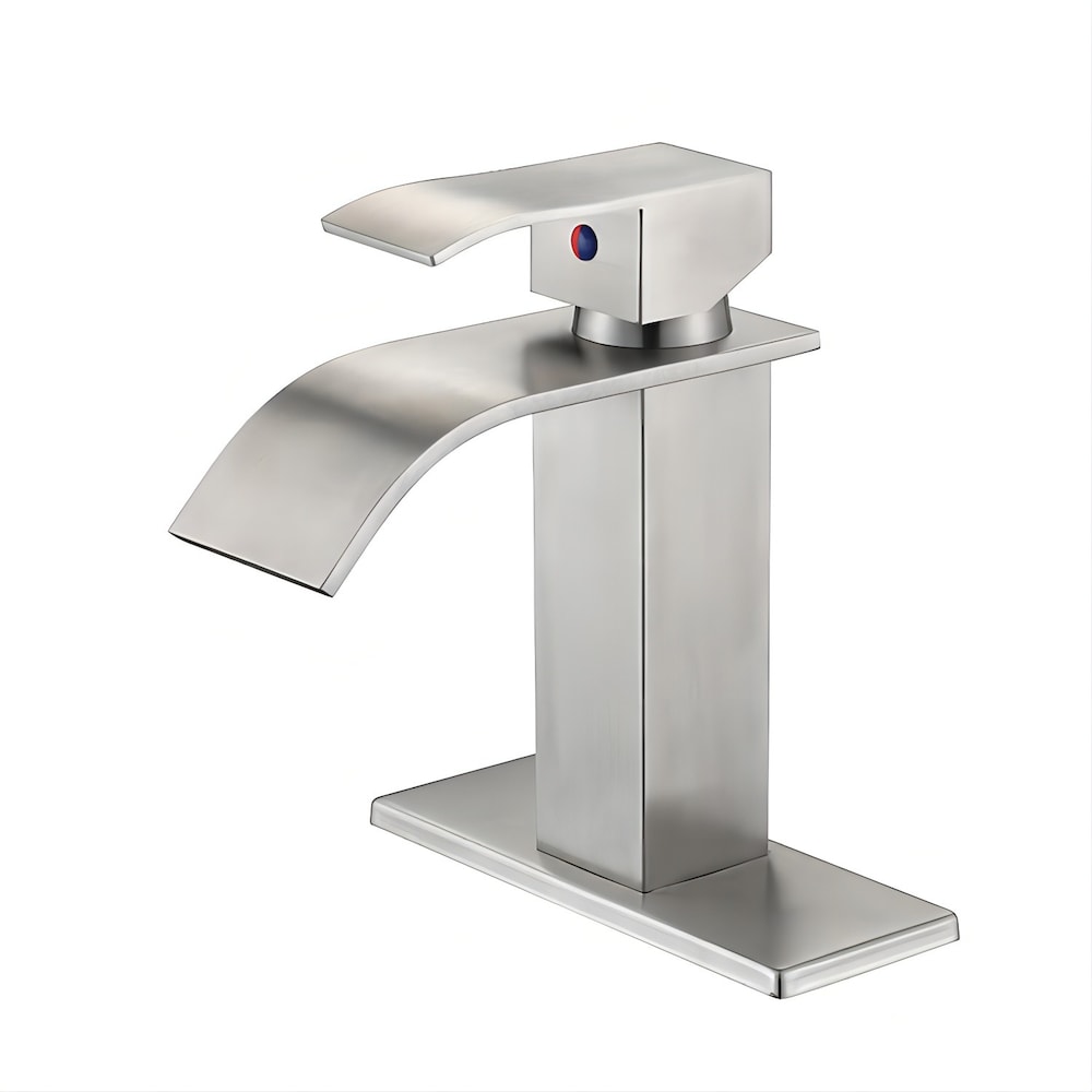 Sagittarius Single Hole Bathroom Sink Faucet in Brushed Nickel