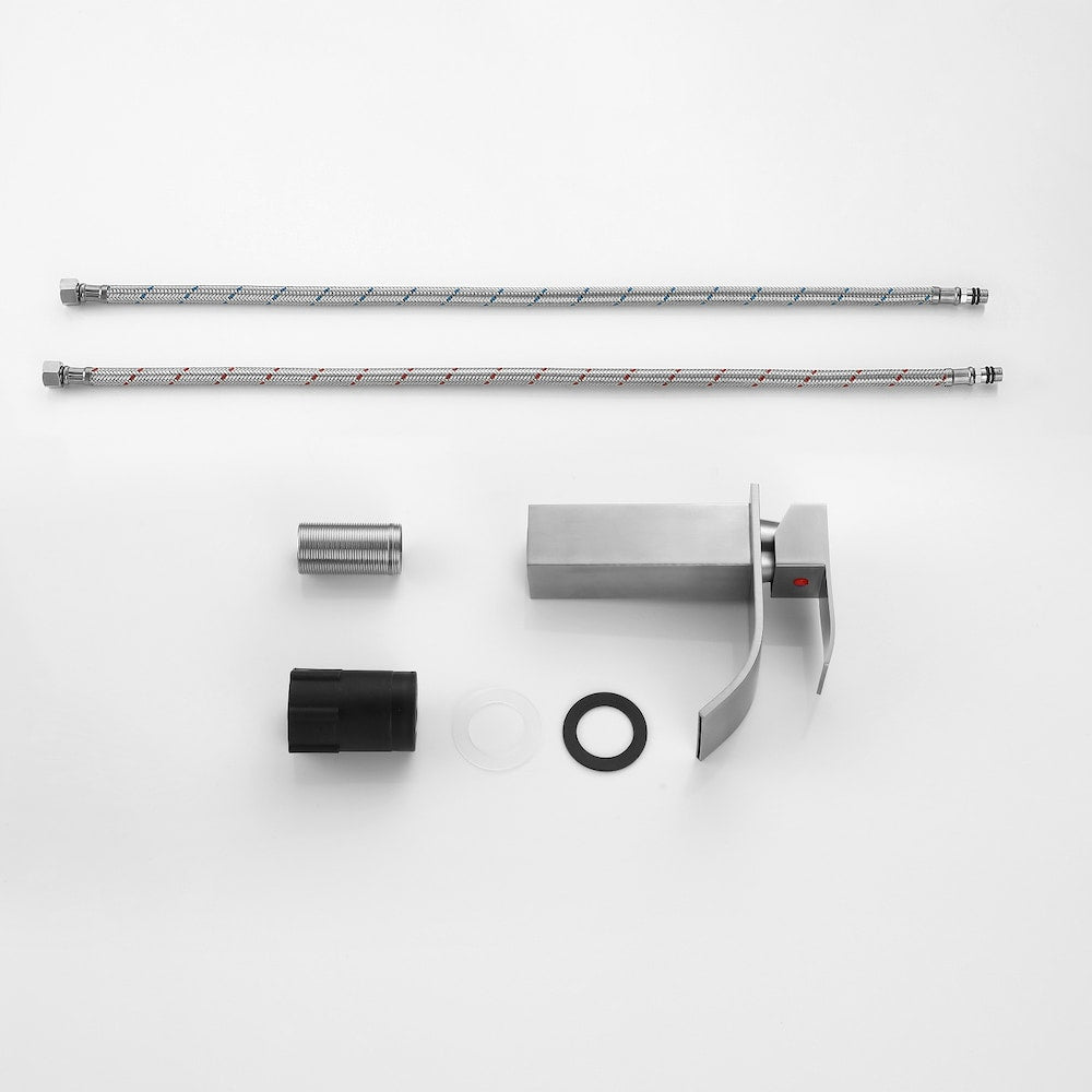 Sagittarius Single Hole Bathroom Sink Faucet in Brushed Nickel