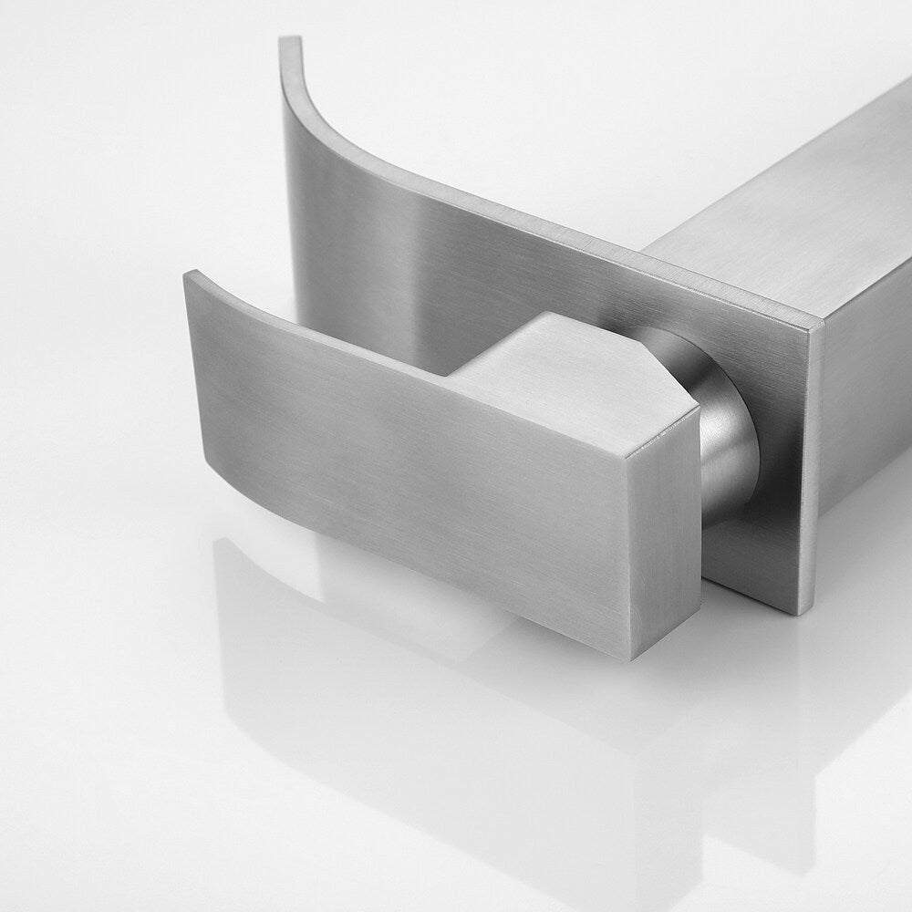 Sagittarius Single Hole Bathroom Sink Faucet in Brushed Nickel