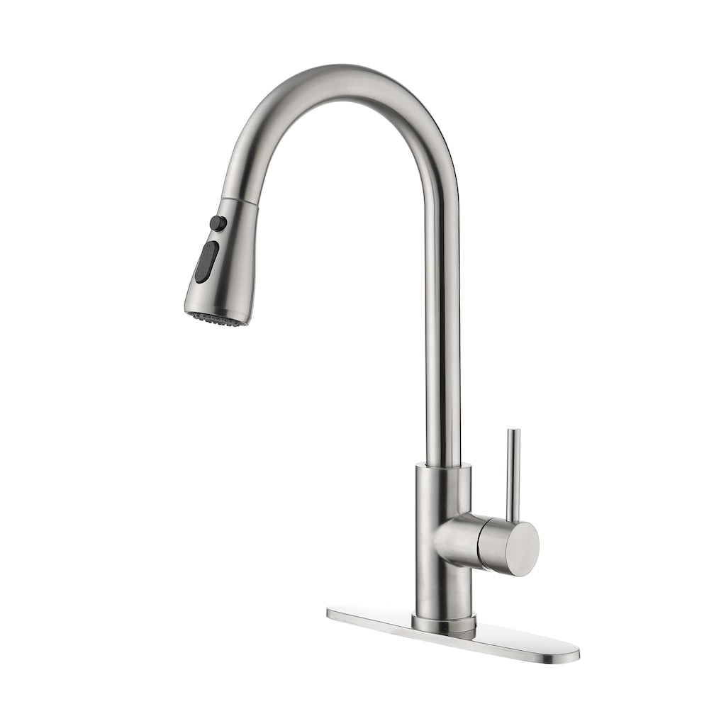 Cassiopeia Single-Handle Pull-Down Sprayer Kitchen Faucet in Brushed Nickel