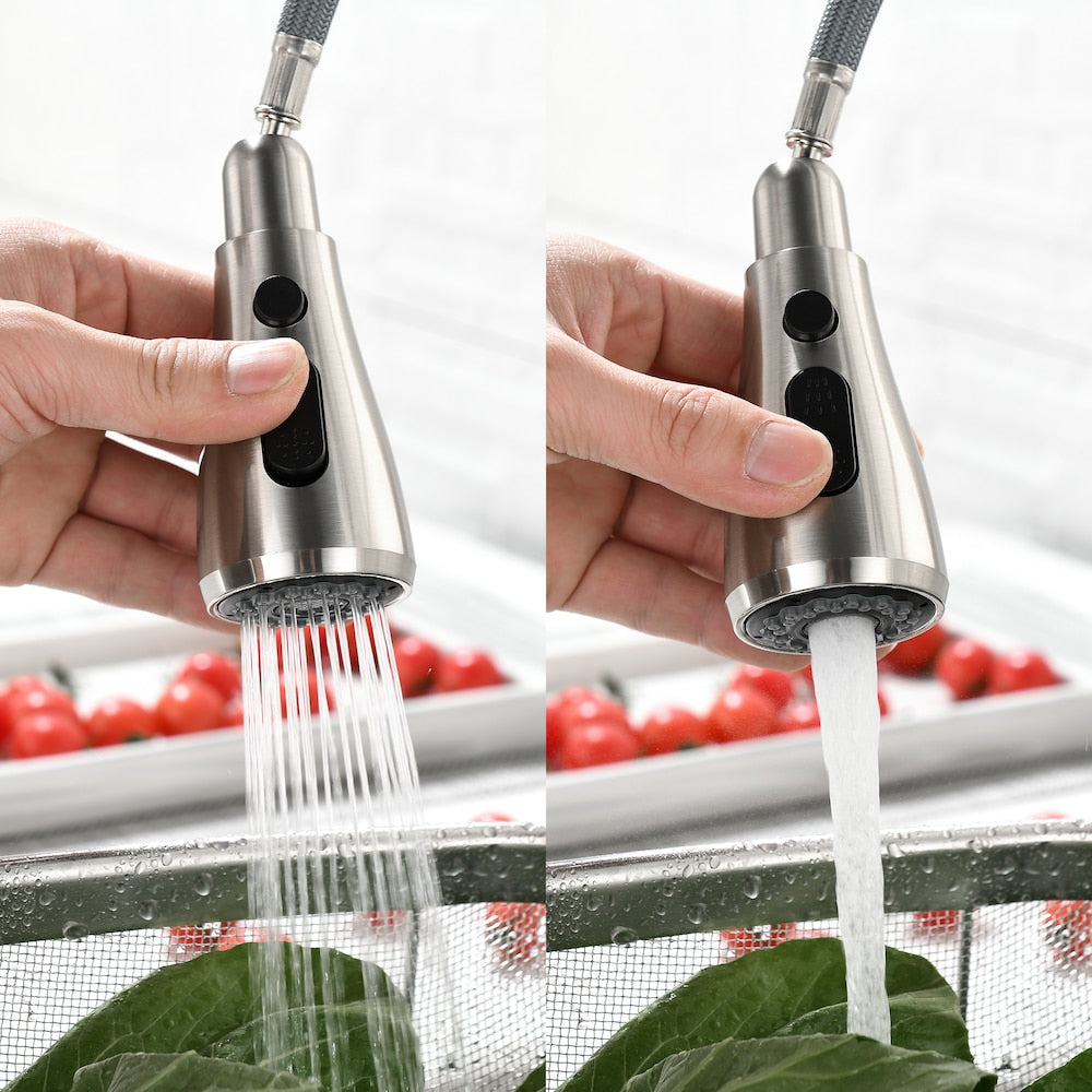 Cassiopeia Single-Handle Pull-Down Sprayer Kitchen Faucet in Brushed Nickel