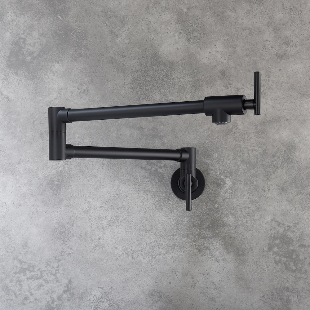 Phoenix Wall-Mounted Pot Filler in Matte Black