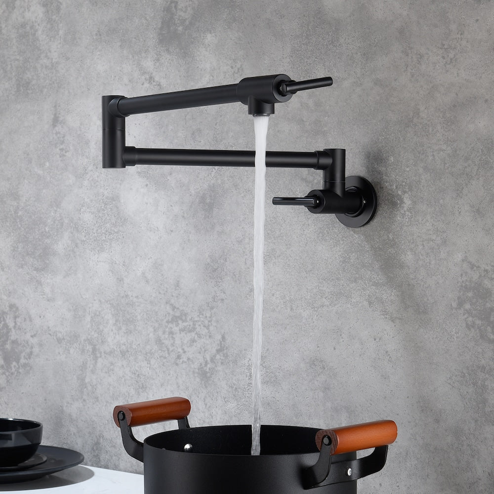 Phoenix Wall-Mounted Pot Filler in Matte Black