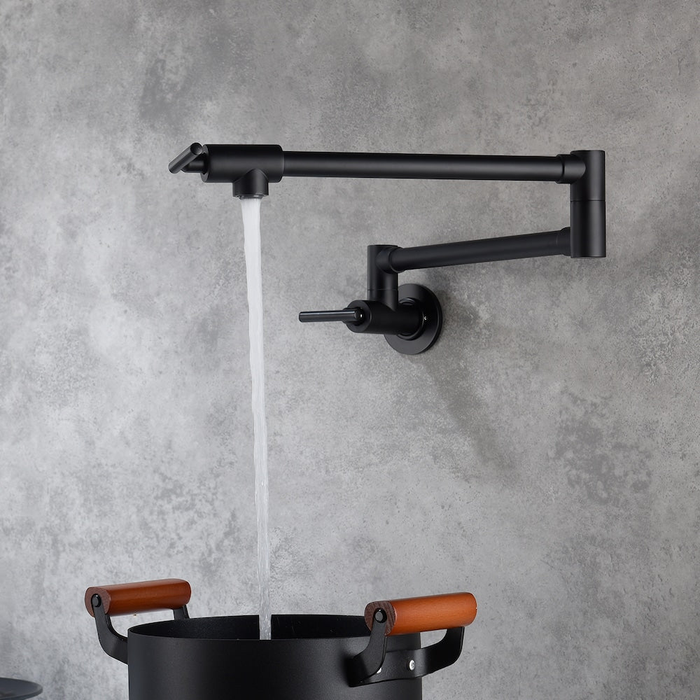 Phoenix Wall-Mounted Pot Filler in Matte Black