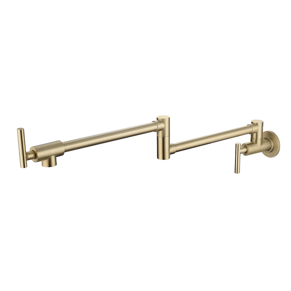 Phoenix Wall-Mounted Pot Filler in Brushed Gold