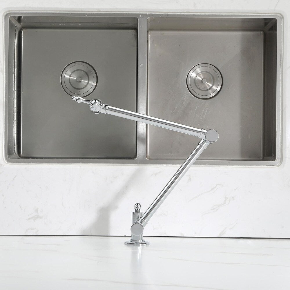 Lyra Wall-Mounted Pot Filler in Chrome