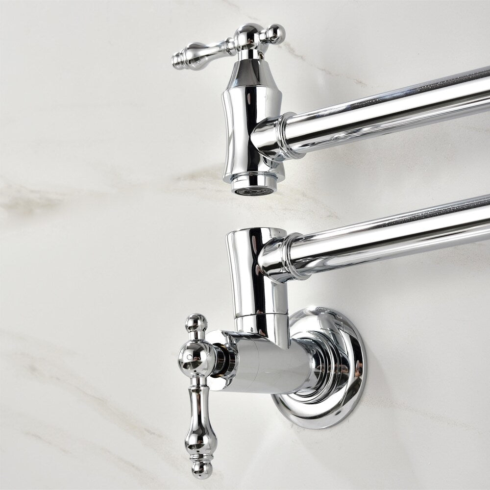 Lyra Wall-Mounted Pot Filler in Chrome