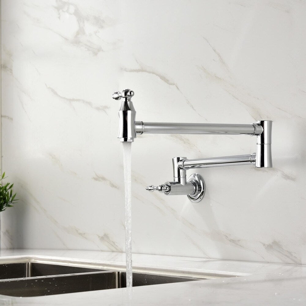 Lyra Wall-Mounted Pot Filler in Chrome