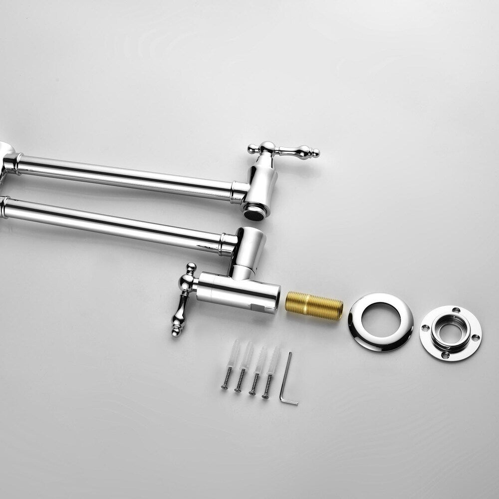 Lyra Wall-Mounted Pot Filler in Chrome