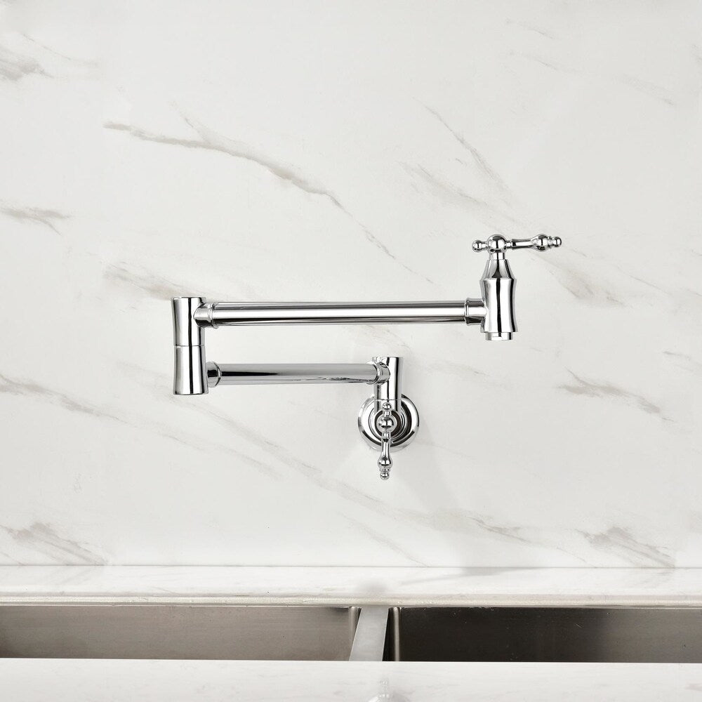 Lyra Wall-Mounted Pot Filler in Chrome