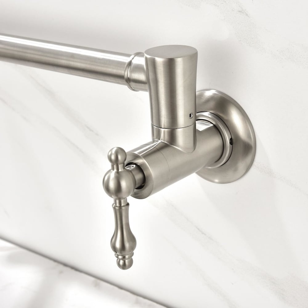 Lyra Wall-Mounted Pot Filler in Brushed Nickel