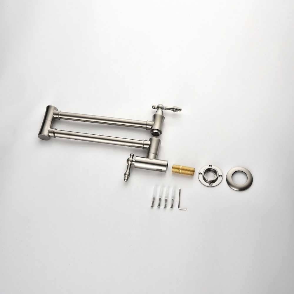 Lyra Wall-Mounted Pot Filler in Brushed Nickel