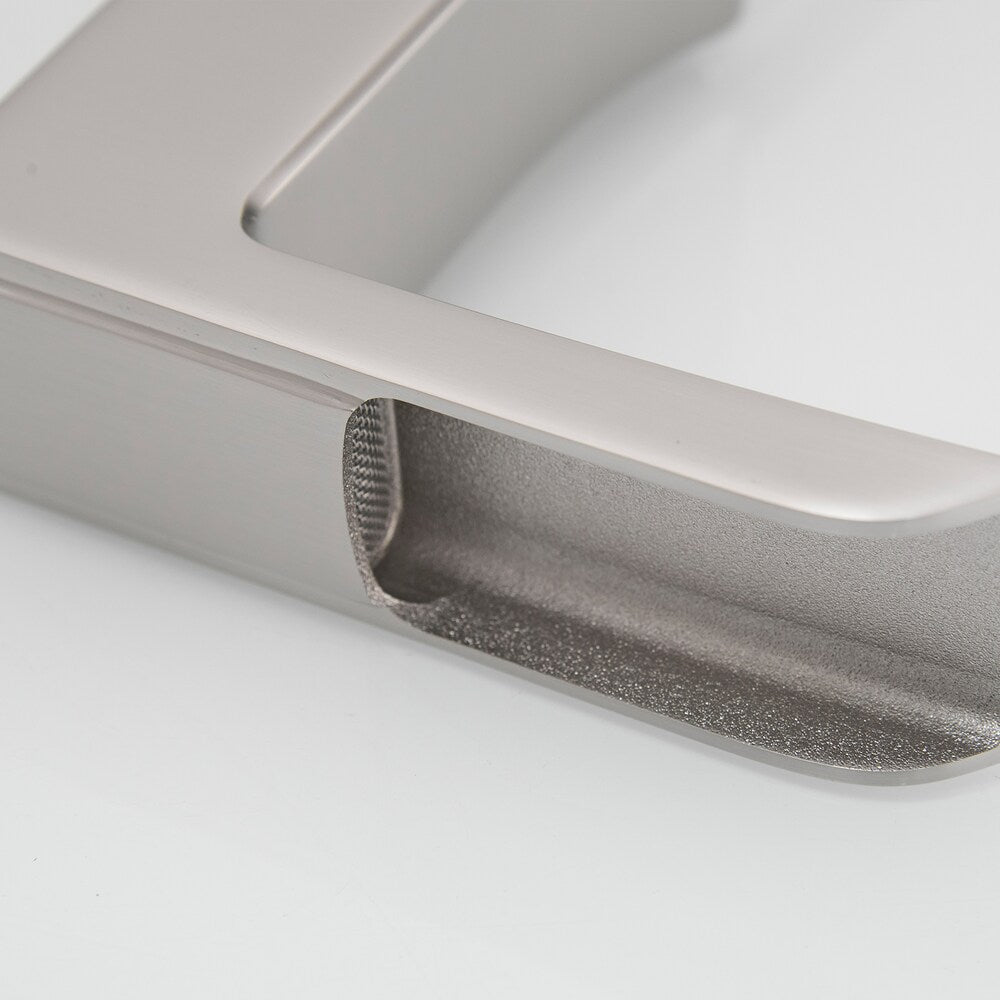 Pure Brushed Nickel 8 inches Double Handles Bathroom Faucet with Pop-Up Drain