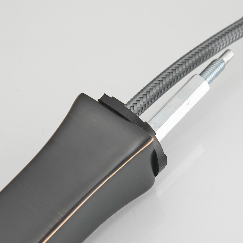 Pure Oil Rubbed Bronze 8 inches Double Handles Bathroom Faucet with Pop-Up Drain