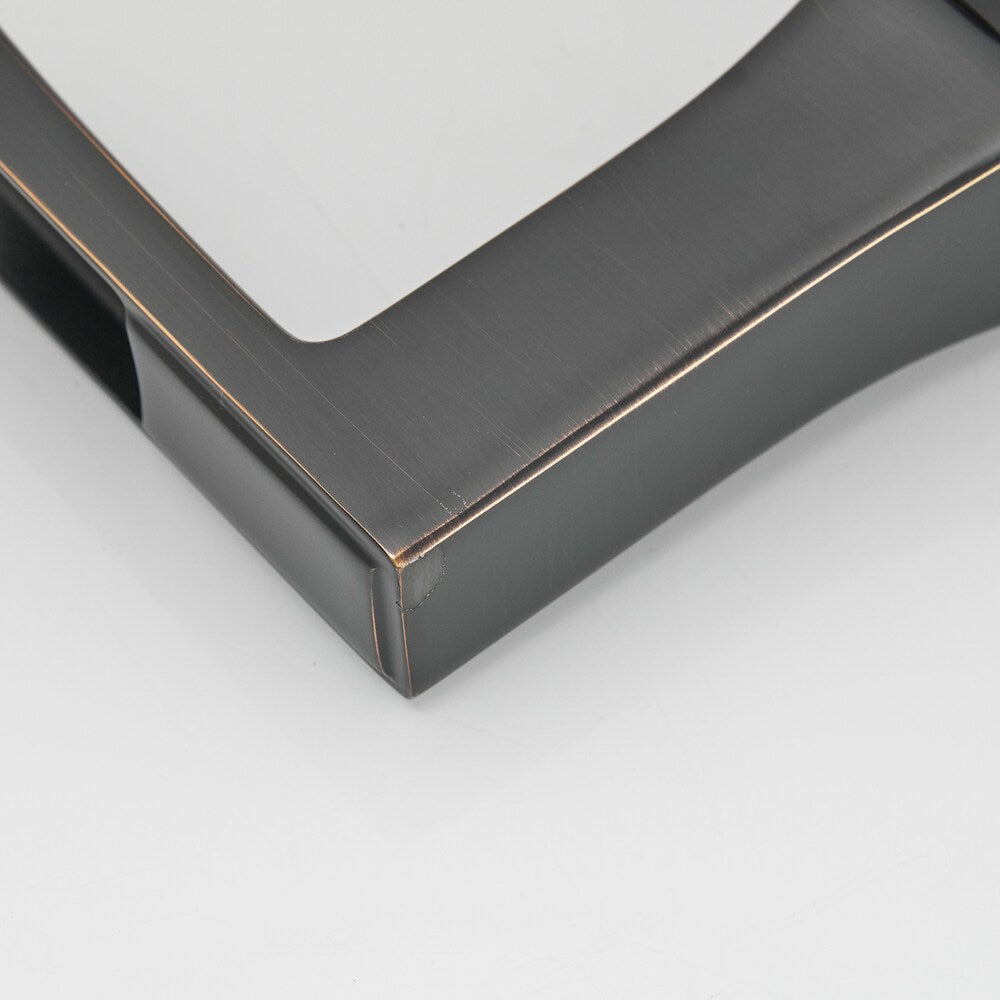 Pure Oil Rubbed Bronze 8 inches Double Handles Bathroom Faucet with Pop-Up Drain