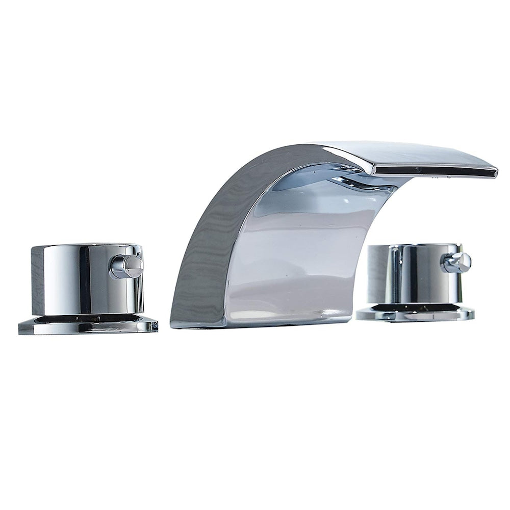 Inspire 8 inch Widespread 2-Handle Widespread Waterfall Bathroom Faucet in Chrome
