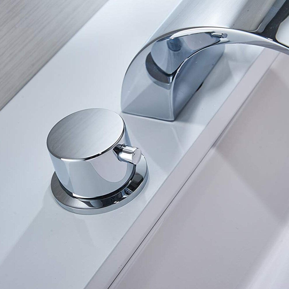 Inspire 8 inch Widespread 2-Handle Widespread Waterfall Bathroom Faucet in Chrome