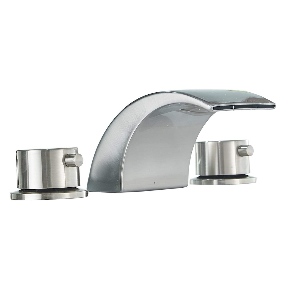 Inspire 8 inch Widespread 2-Handle Widespread Waterfall Bathroom Faucet in Brushed Nickel