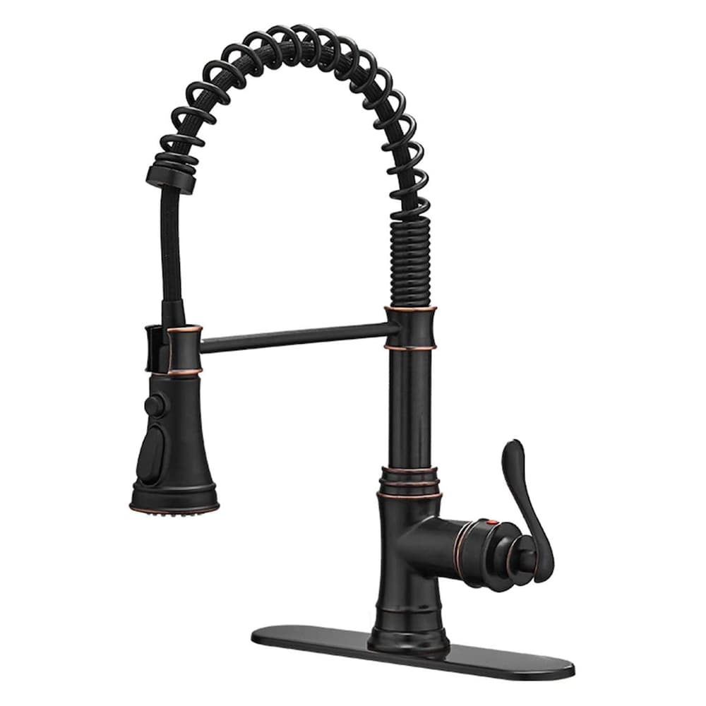 Pioneer Single-Handle Pull-Down Sprayer 3 Spray Kitchen Faucet in Oil Rubbed Bronze