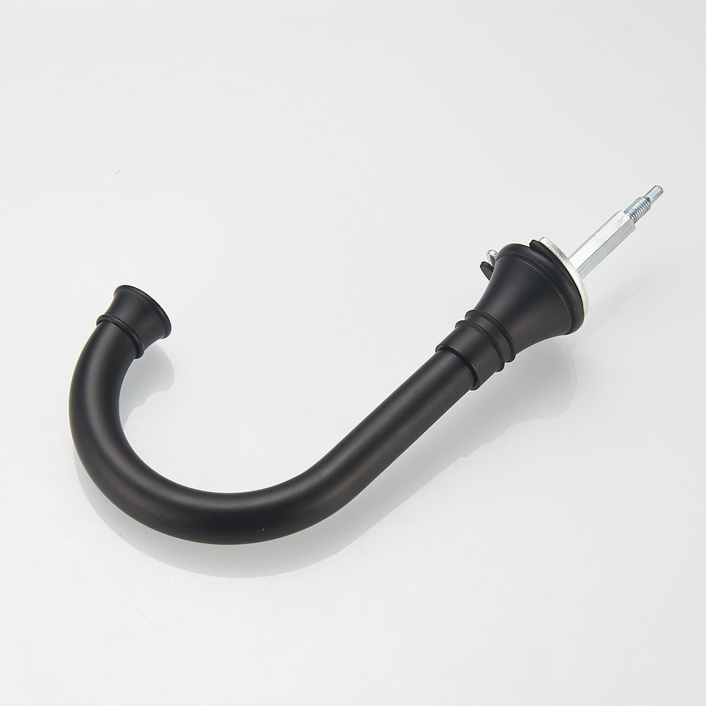 Revelation Matte Black 8 inch 2-Handle Bathroom Sink Faucet With Pop-up Drain