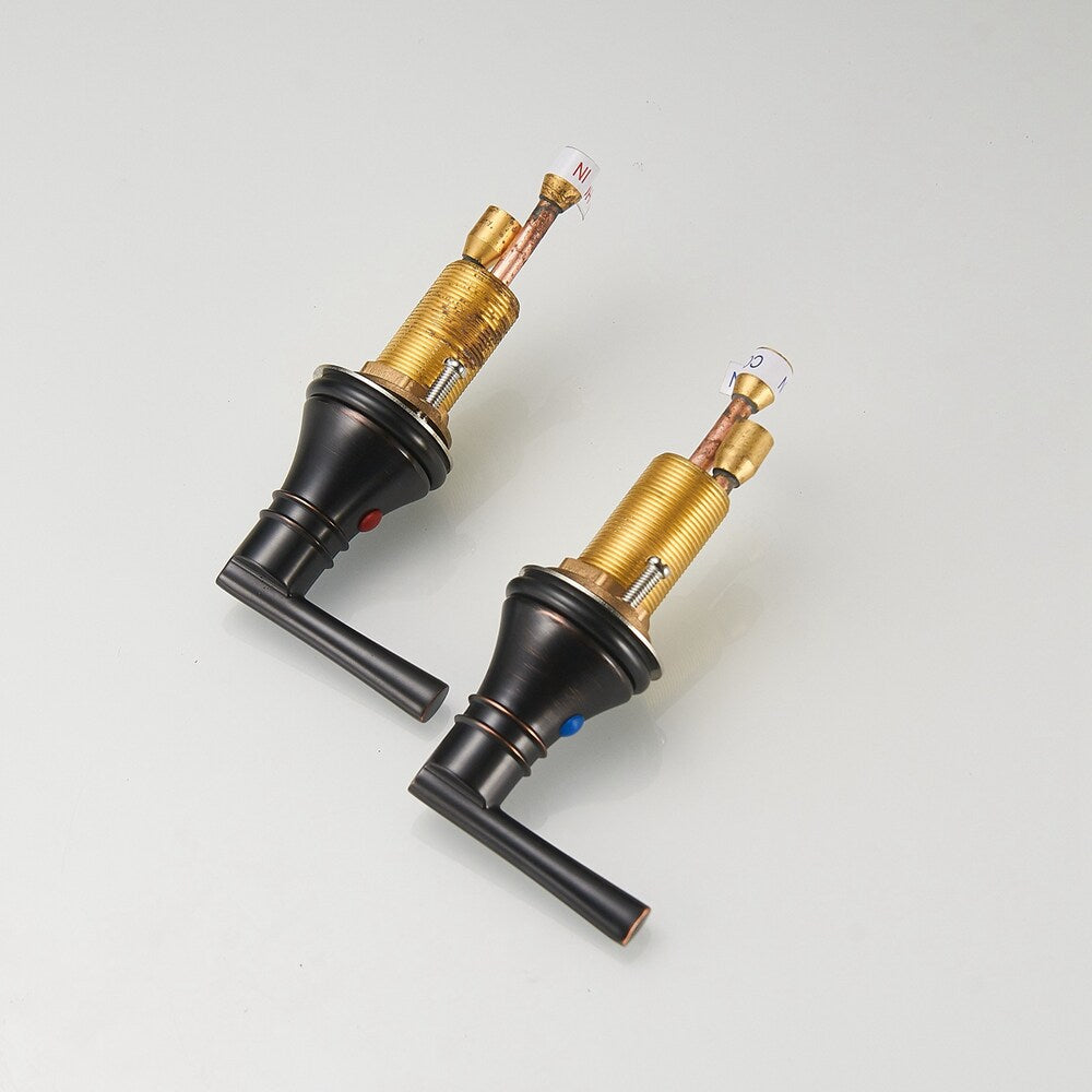 Revelation Oil Rubbed Bronze 8 inch 2-Handle Bathroom Sink Faucet With Pop-up Drain