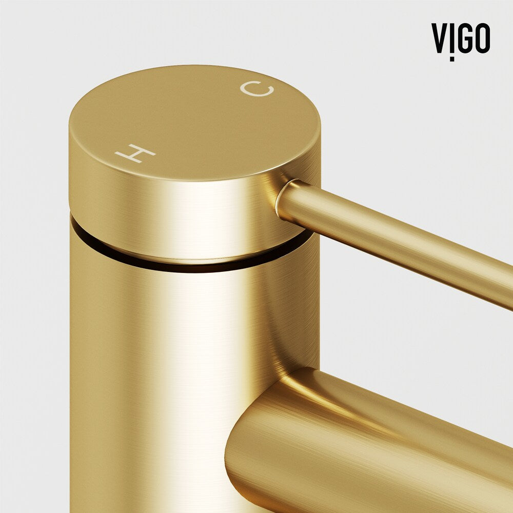 Jewel 11 in. Single Hole Single Handle Vessel Bathroom Faucet in Matte Brushed Gold