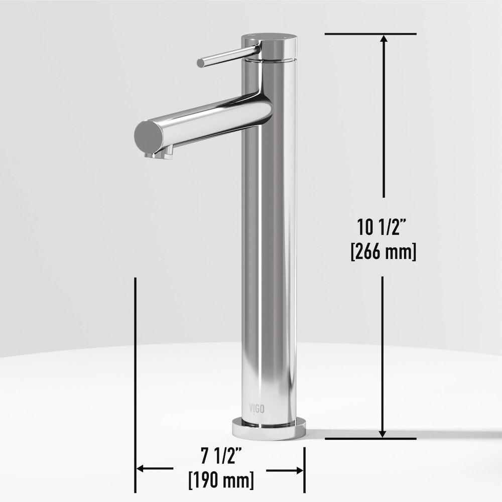 Jewel 11 in. Single Hole Single Handle Vessel Bathroom Faucet in Chrome