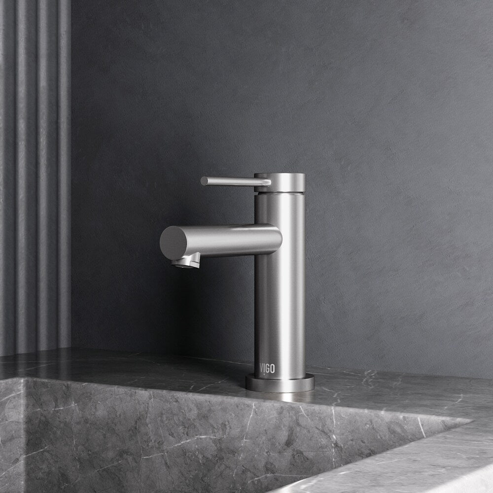 Jewel 6 in. H Single Hole Single Handle bathroom Bathroom Faucet in Brushed Nickel