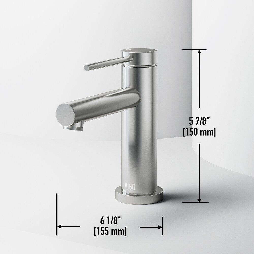 Jewel 6 in. H Single Hole Single Handle bathroom Bathroom Faucet in Brushed Nickel
