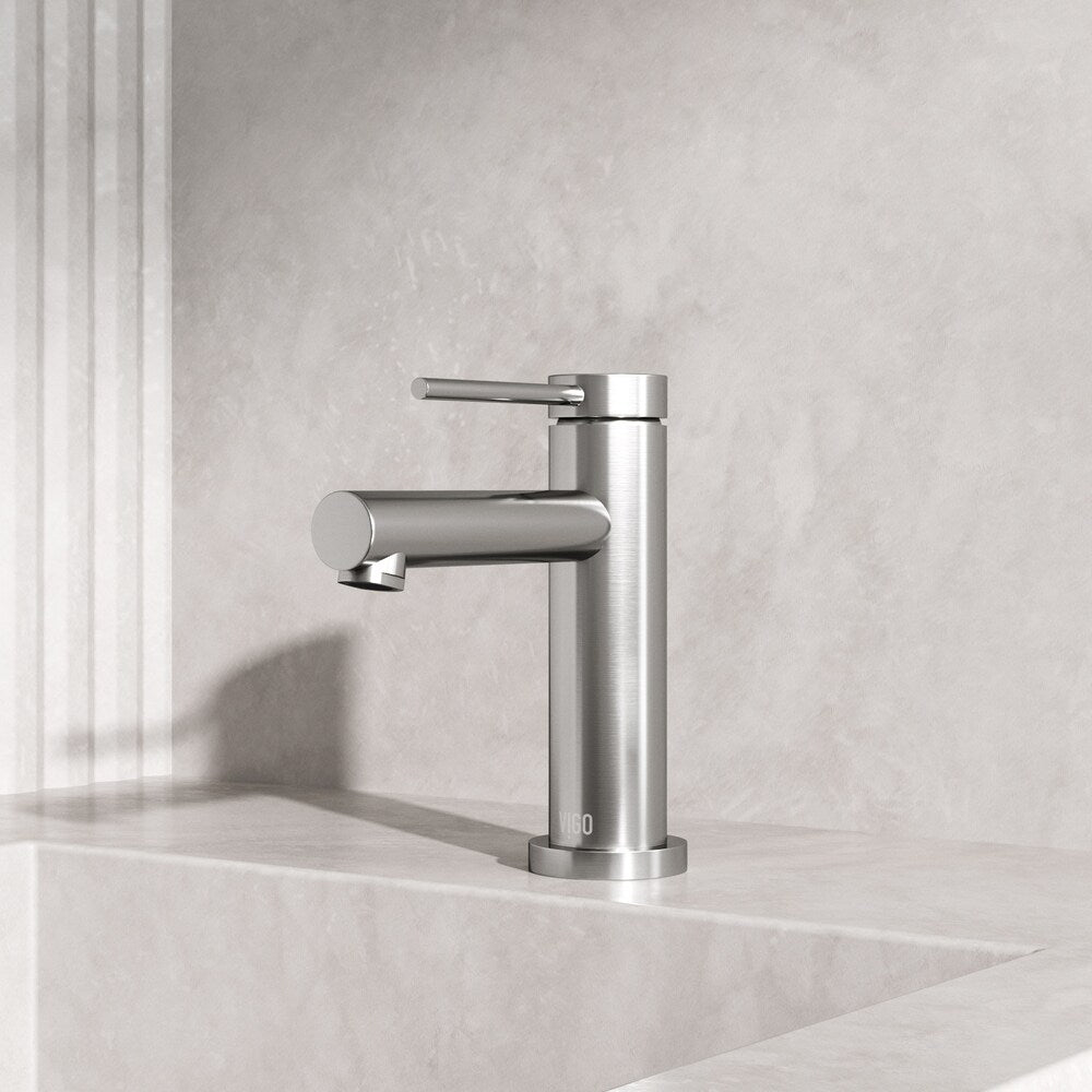 Jewel 6 in. H Single Hole Single Handle bathroom Bathroom Faucet in Brushed Nickel