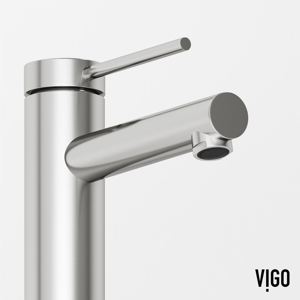 Jewel 6 in. H Single Hole Single Handle bathroom Bathroom Faucet in Brushed Nickel