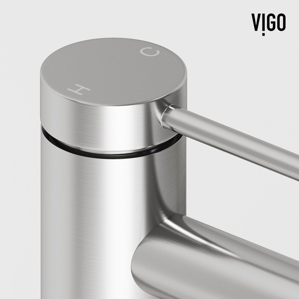 Robinet de salle de bain Jewel de 11 po à poignée unique et trou unique en nickel brossé