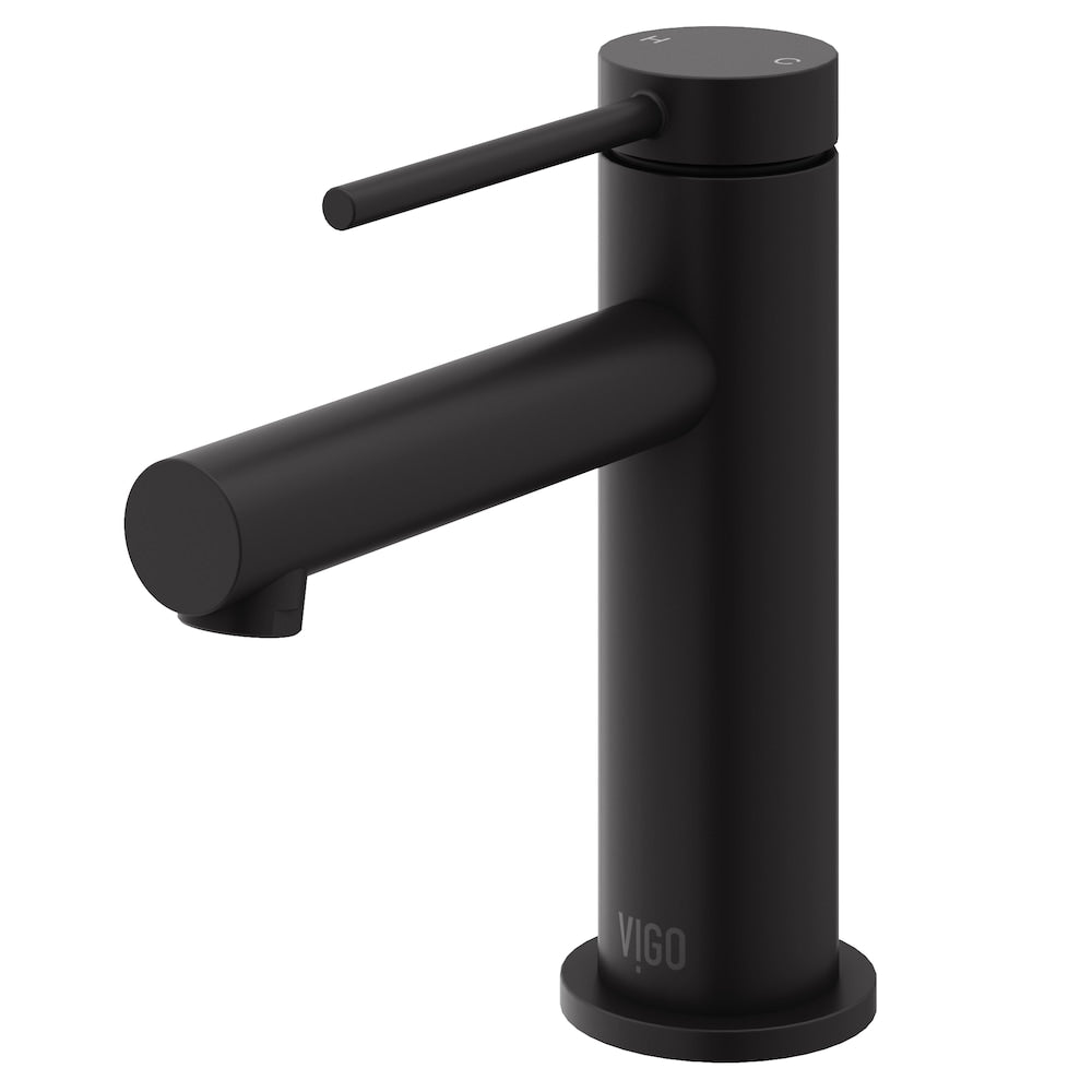Jewel 6 in. H Single Hole Single Handle bathroom Bathroom Faucet in Matte Black