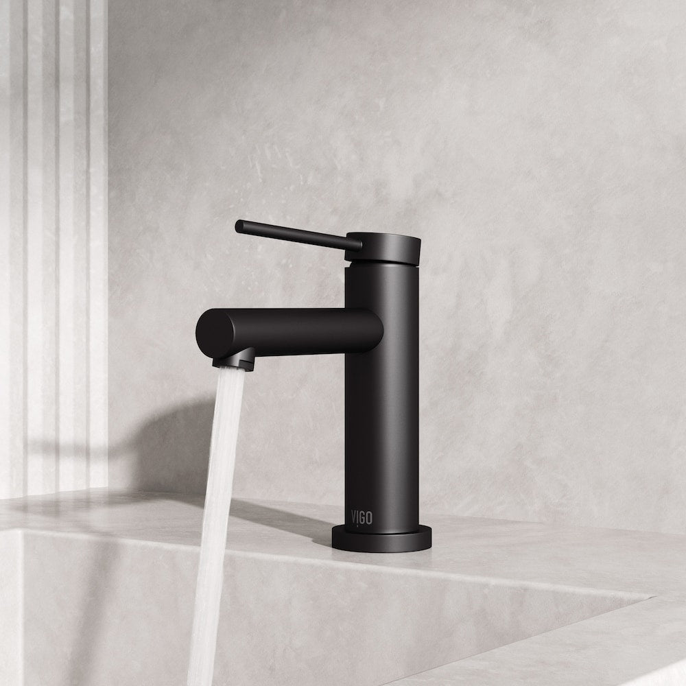 Jewel 6 in. H Single Hole Single Handle bathroom Bathroom Faucet in Matte Black