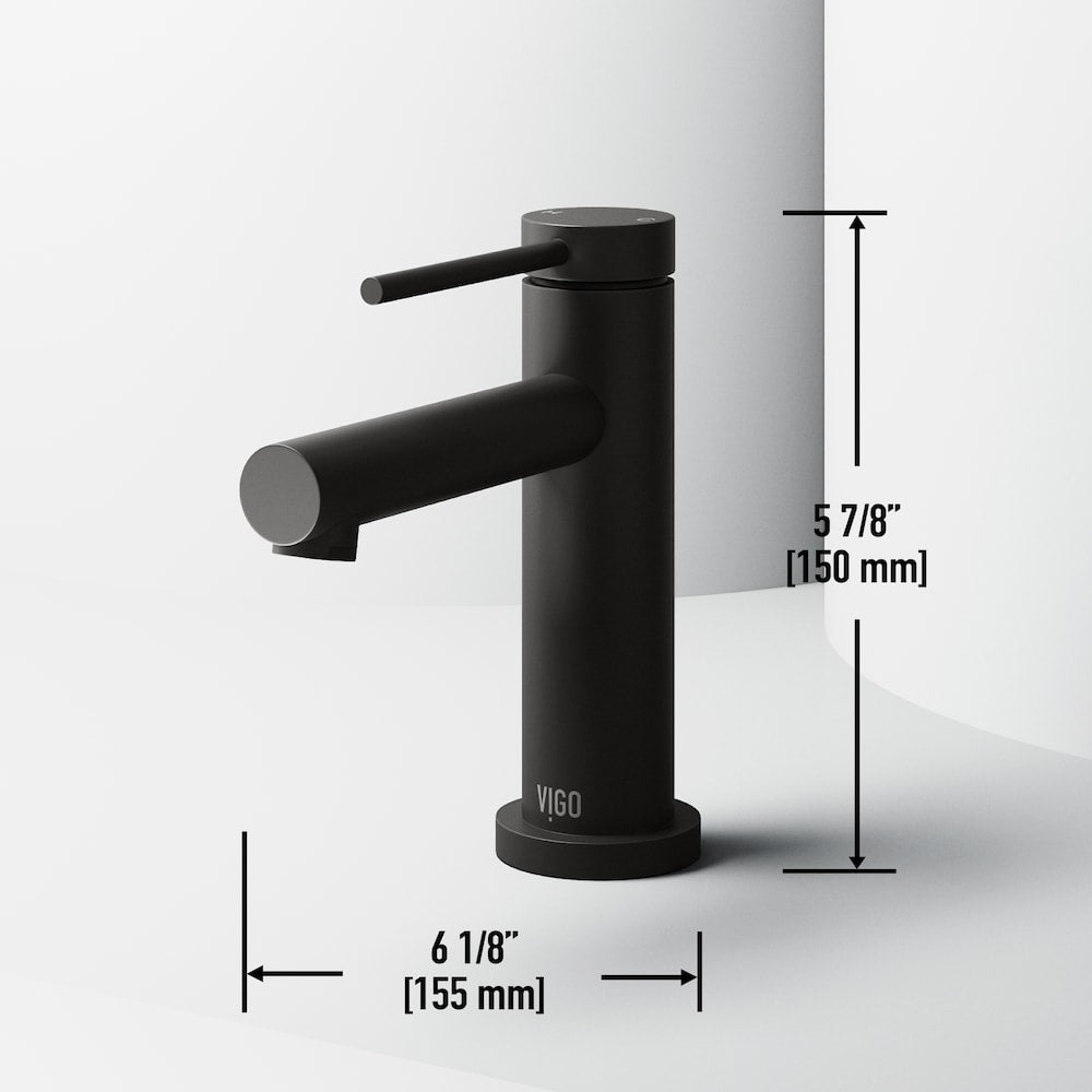 Jewel 6 in. H Single Hole Single Handle bathroom Bathroom Faucet in Matte Black