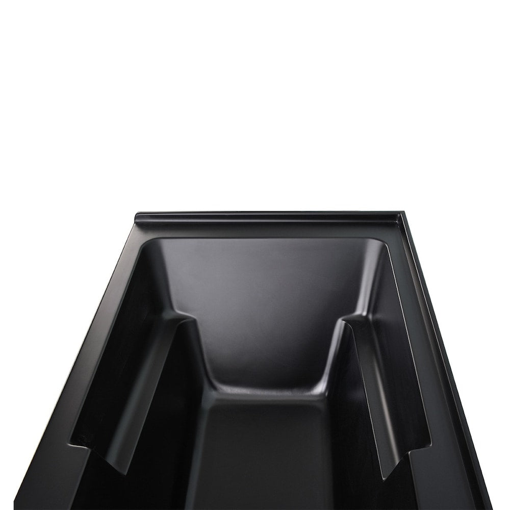 Arbie 5 ft. Acrylic Alcove Right Drain Skirted Bathtubs in Matte Black