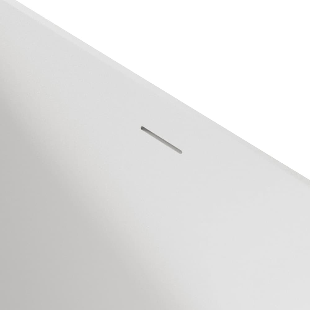 Philip 5 ft. Acrylic Freestanding Bathtub Drain Center Oval Bathtub in Glossy White